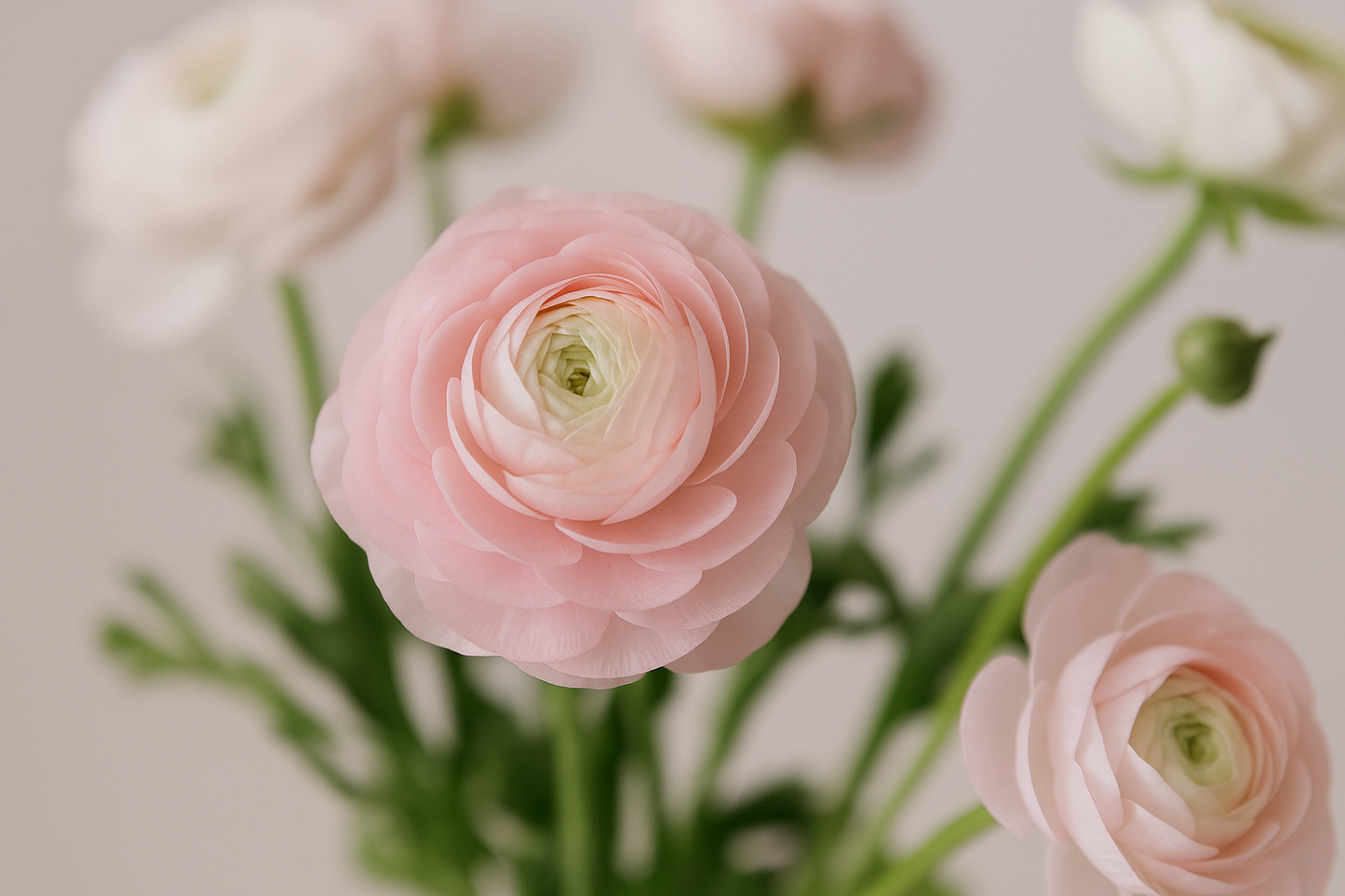 Close-up of pink ranunculus flower with layered petals in full bloom — Jerome Florists 2025