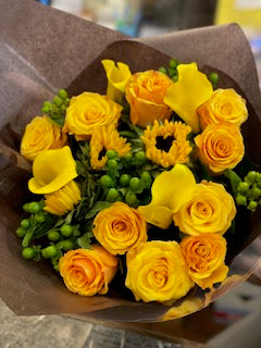 orange and yellow sunflowers