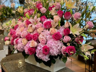 Custom Floral Arrangement Knockout Pink