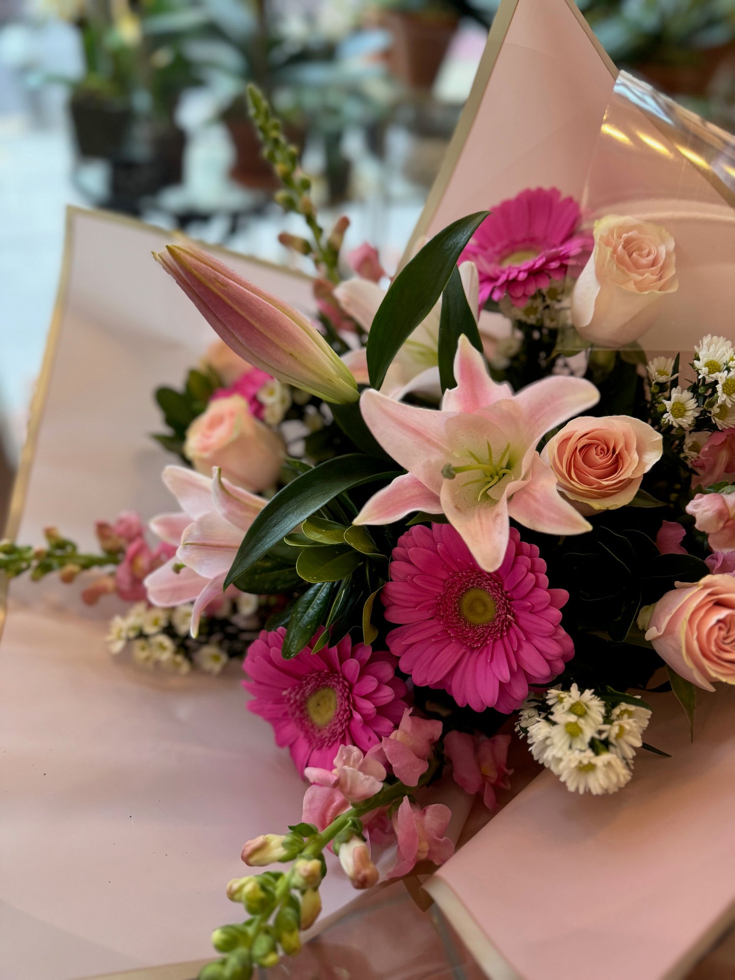 pink flowers bouquet
