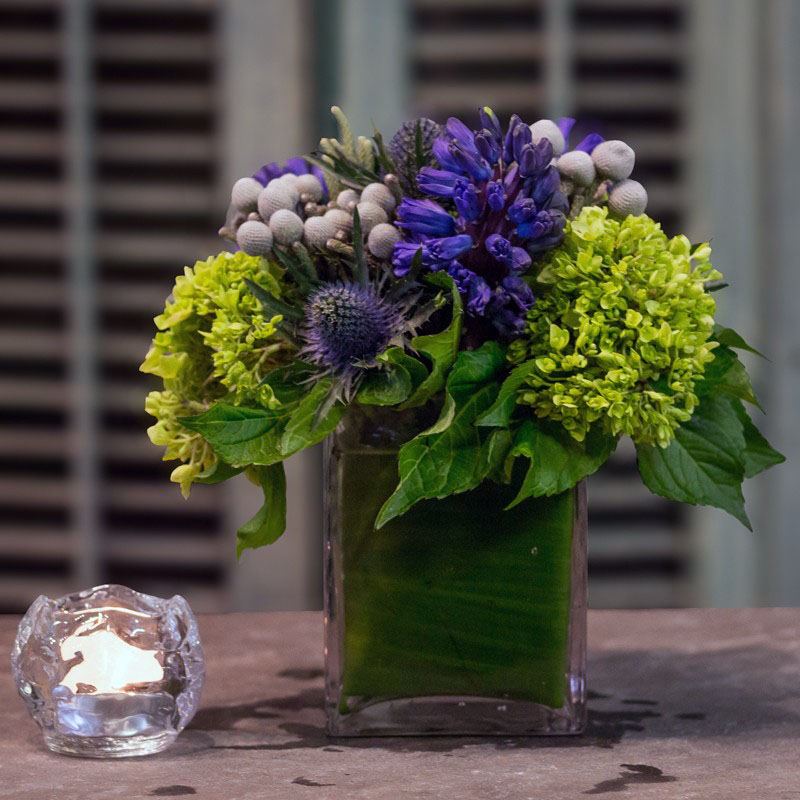 Stunning Blue and Green Floral Arrangement